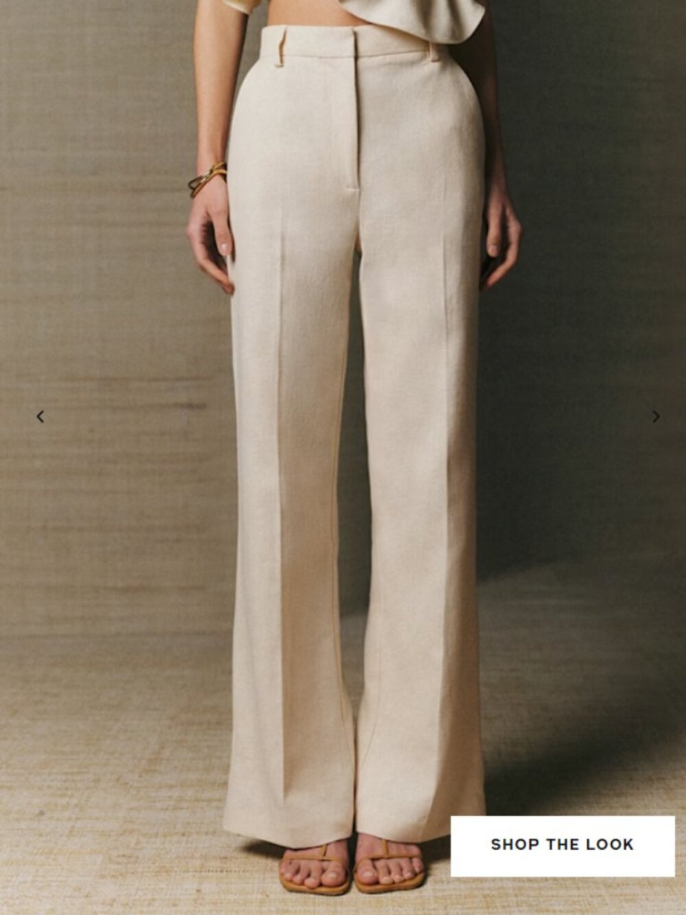 Sezane Eliel Trousers Cream - Size 10